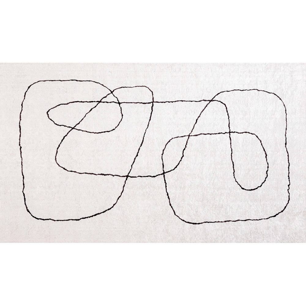 ALFOMBRA NEGRA Y PLATA. 130*190 CM