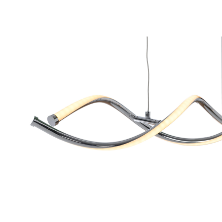 LAMPARA TECHO TIRA LED. METAL CROMADO ESPIRAL. 92*10*115 cm