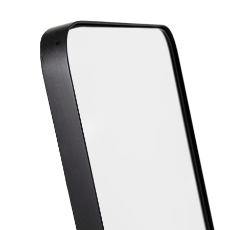 ESPEJO SUELO CANTO REDONDO NEGRO. 50x150cm