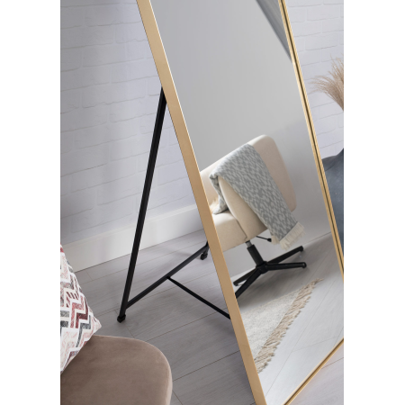 ESPEJO SUELO CANTO REDONDO ORO. 50x150cm