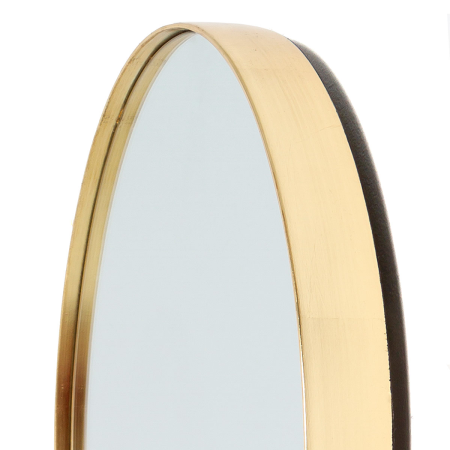 ESPEJO OVALADO DORADO. 44x72cm