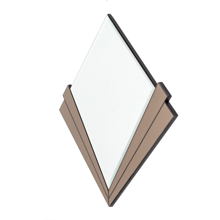 ESPEJO ART DECO. MARCO ESPEJO TONO MARRÓN. 90x90cm