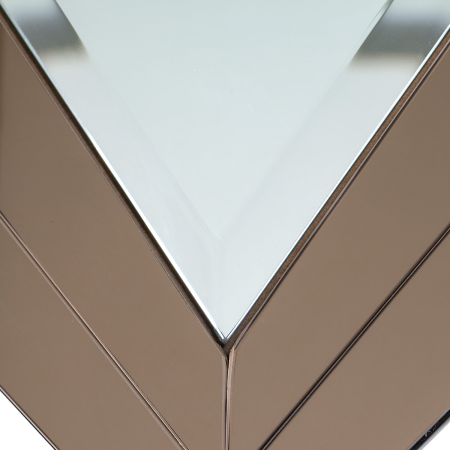 ESPEJO ART DECO. MARCO ESPEJO TONO MARRÓN. 90x90cm