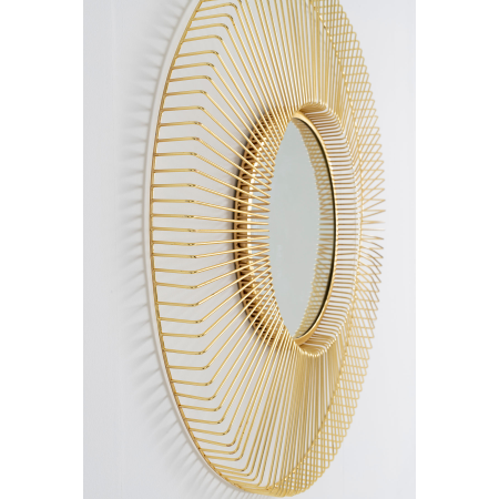 ESPEJO REDONDO METAL DORADO. 76x76cm