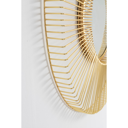 ESPEJO REDONDO METAL DORADO. 76x76cm
