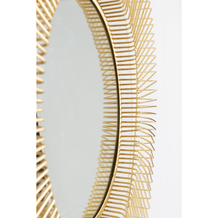 ESPEJO REDONDO METAL DORADO. 76x76cm