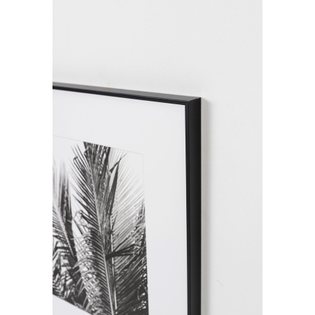 SET 2 LÁMINAS IMPRESA 50x50cm BARCA EN LAGO BLANCO Y NEGRO. MARCO NEGRO