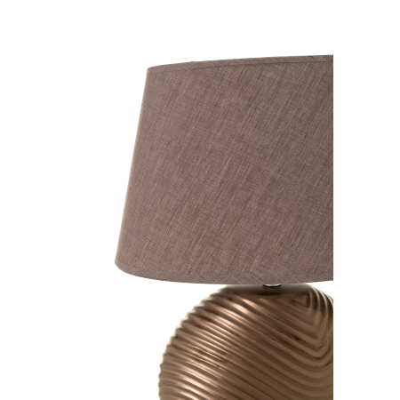 LÁMPARA CERÁMICA PANTALLA MARRÓN 48*33*33 CM