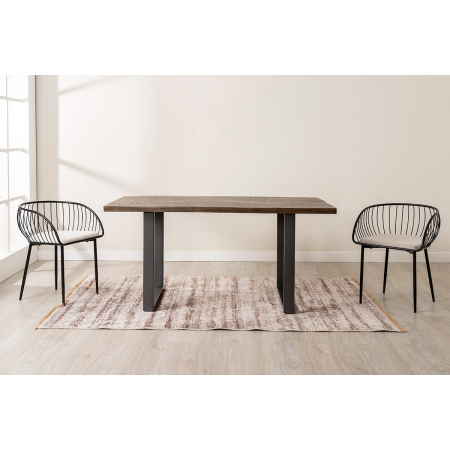 MESA DE COMEDOR DE MANGO Y METAL 160*90*77