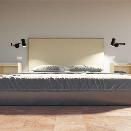 LÁMPARA DE PARED METAL NEGRO 60*10*13 CM