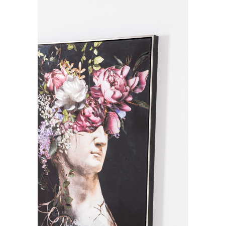 SET DE 2 CUADROS IMPRESOS Y AL ÓLEO, MARCO PLATA 60x90x3,5. 120X90 CM