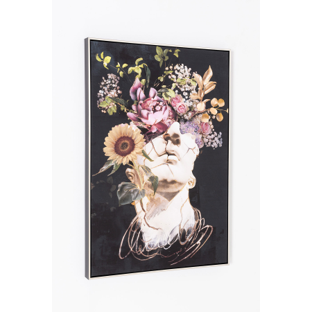 SET DE 2 CUADROS IMPRESOS Y AL ÓLEO, MARCO PLATA 60x90x3,5. 120X90 CM