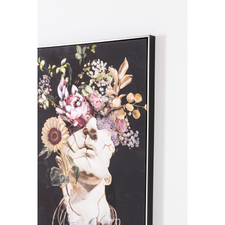 SET DE 2 CUADROS IMPRESOS Y AL ÓLEO, MARCO PLATA 60x90x3,5. 120X90 CM