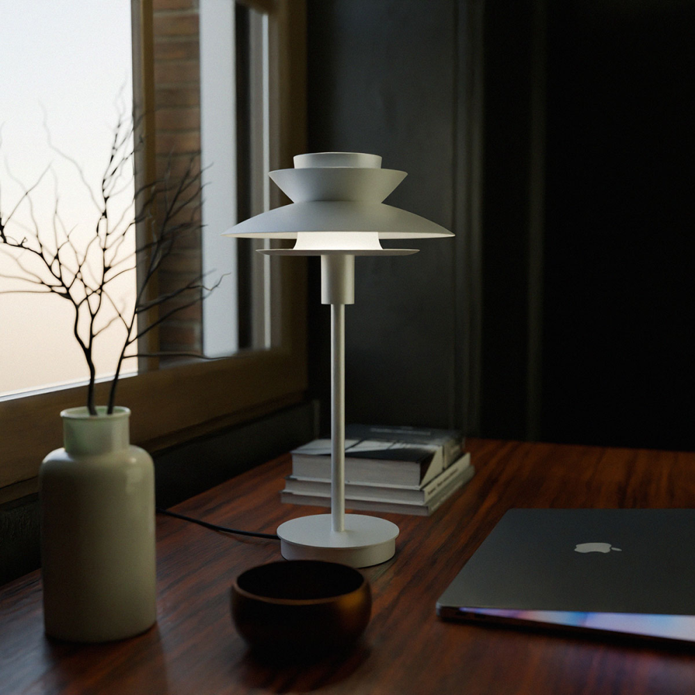 LÁMPARA SOBREMESA DINA. BLANCO MATE.