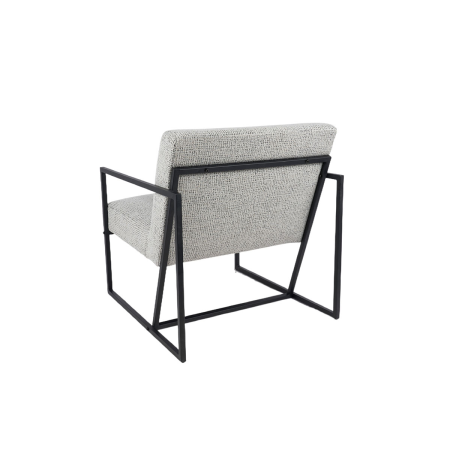 BUTACA FRAME, TAPIZADO GRIS ESTRUCTURA METAL NEGRO. 78*82*71 CM