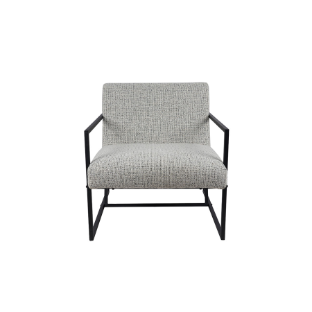 BUTACA FRAME, TAPIZADO GRIS ESTRUCTURA METAL NEGRO. 78*82*71 CM