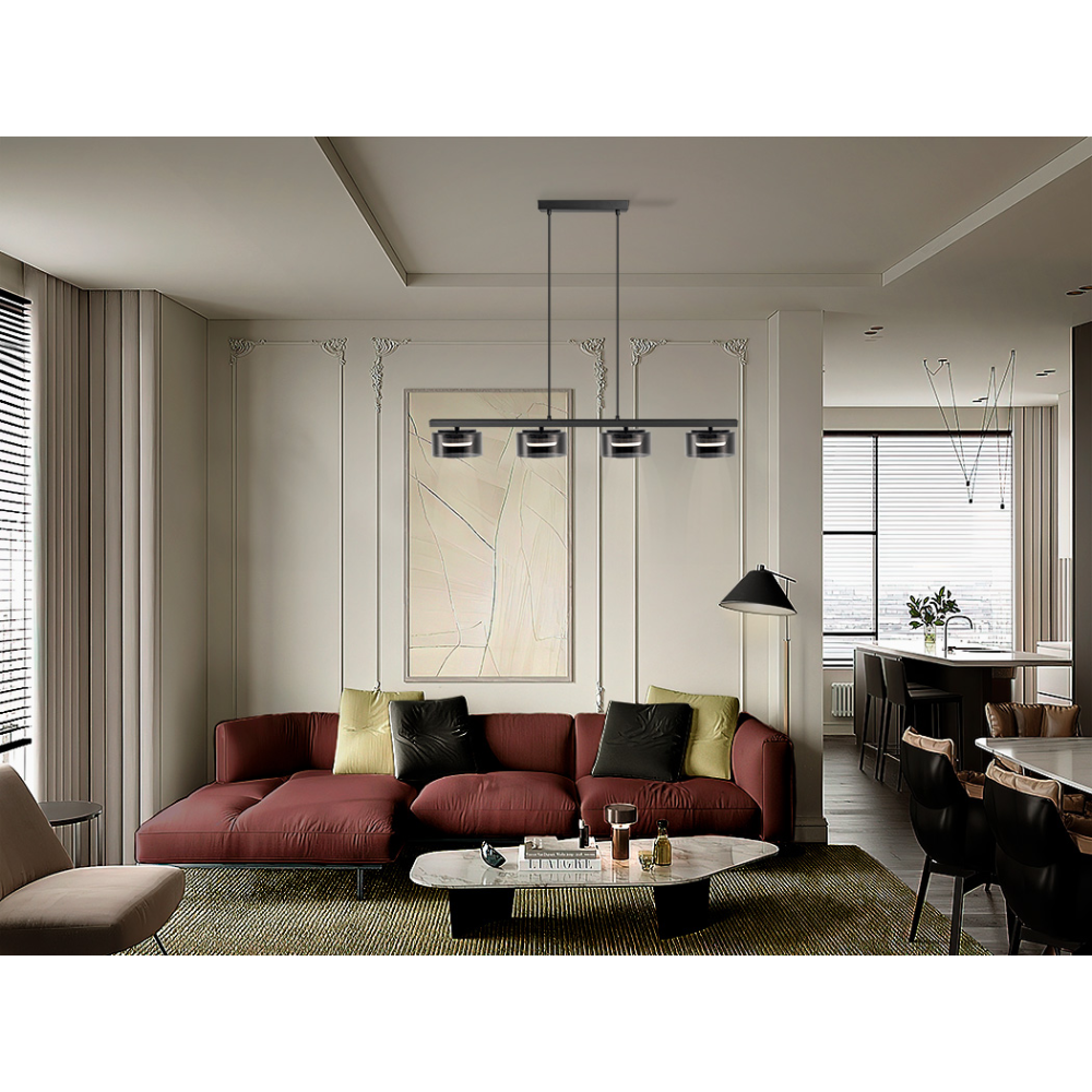 I3-OLAIA- LAMPARA 4L NEGRO-SMOKY