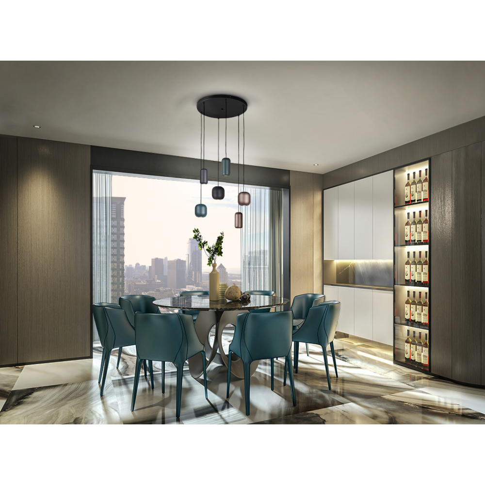 I3-NIMES- LAMPARA 6L NEGRO-COLORES