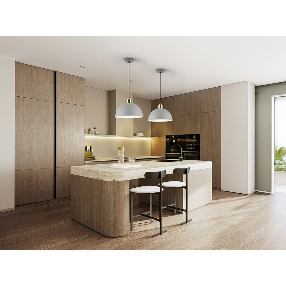 I3-POLO- LAMP 1L -GRIS/LATON