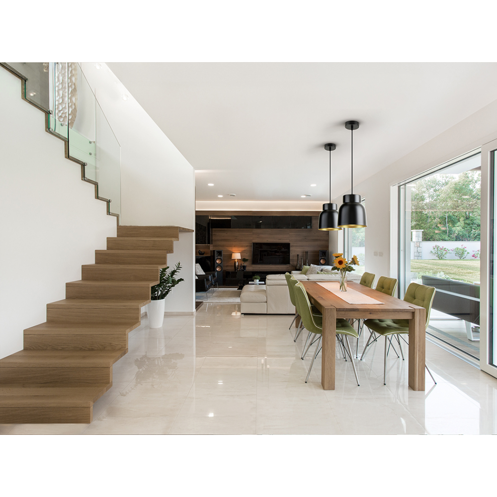 I3-VULCANO- LAMPARA 1L -NEGRO/ORO