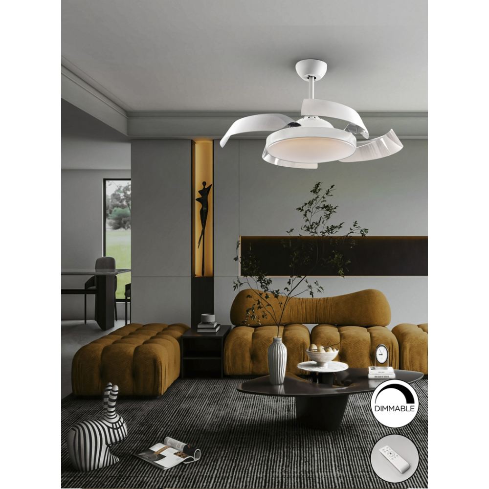 ENZO-VENTILADOR BLANCO DIM