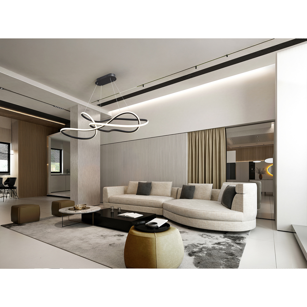 EVANIA- GRAN LAMPARA - NEGRO MATE