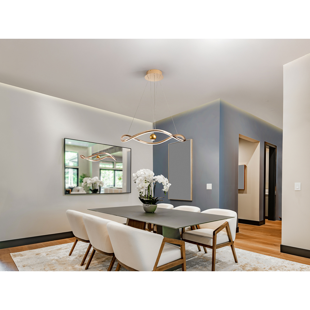 ROMINA- LAMPARA DORADO BRILLO