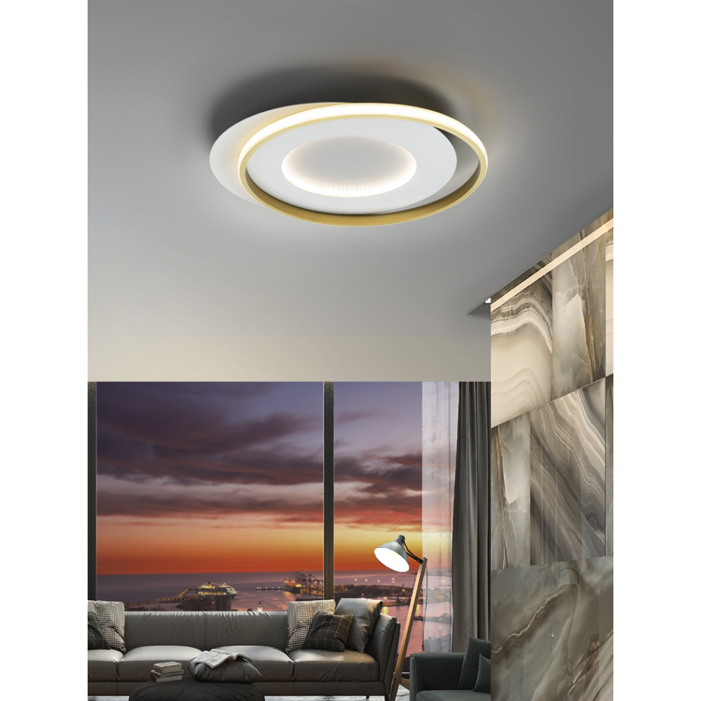 PLAFON ?LIMBOS? BLANCO/ORO