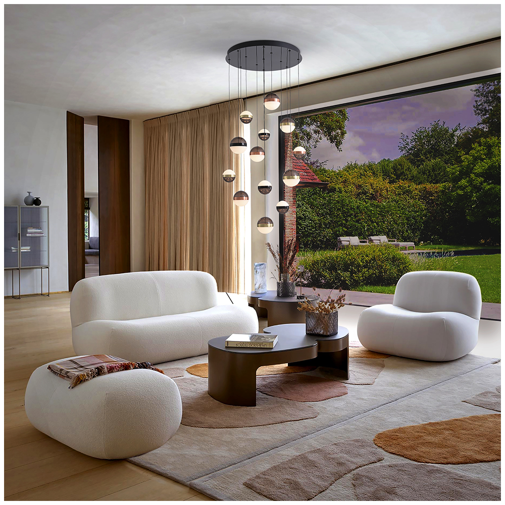 ORBES-LAMPARA 13L NEGRO/COBRE/LATON