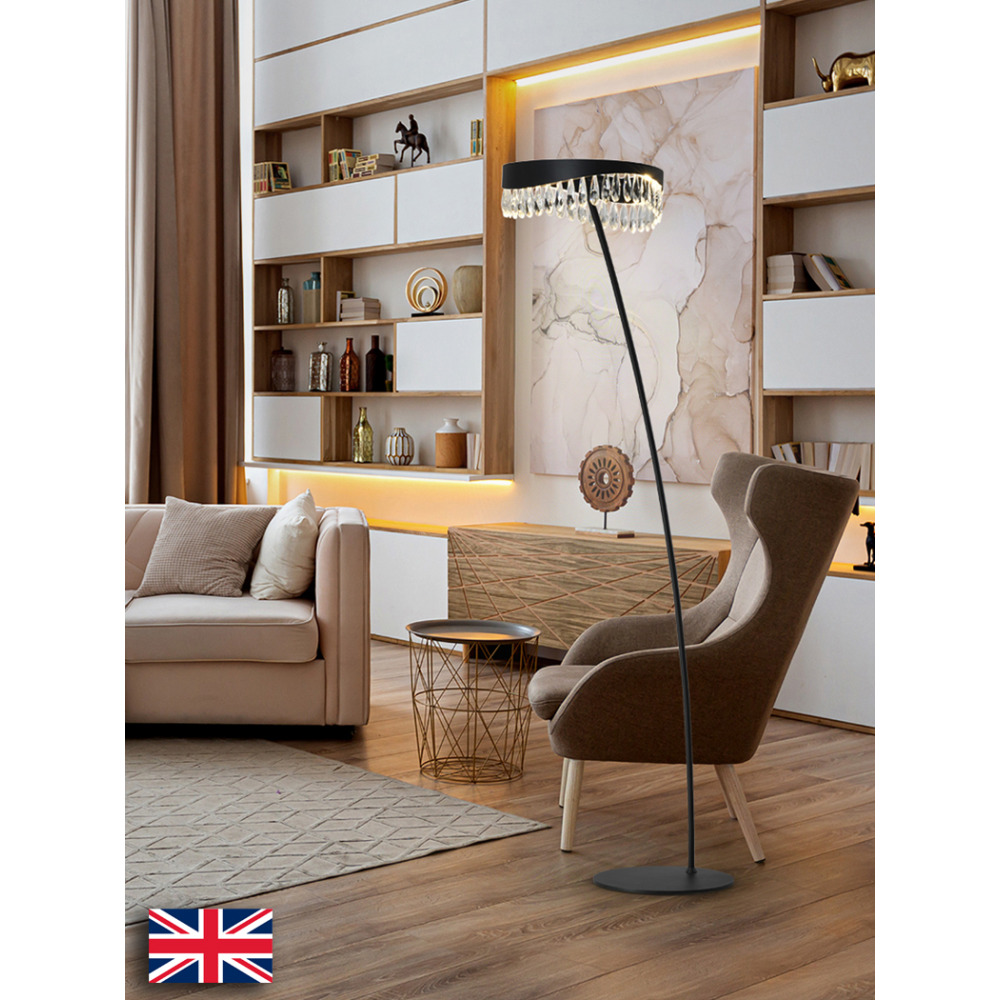 SELENE- PIE SALON NEGRO-CRISTAL UK