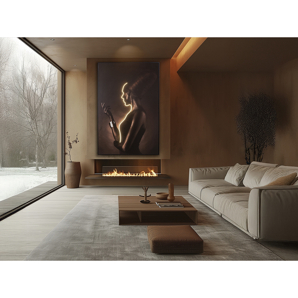 SILUETA-CUADRO LUZ LED 120X180