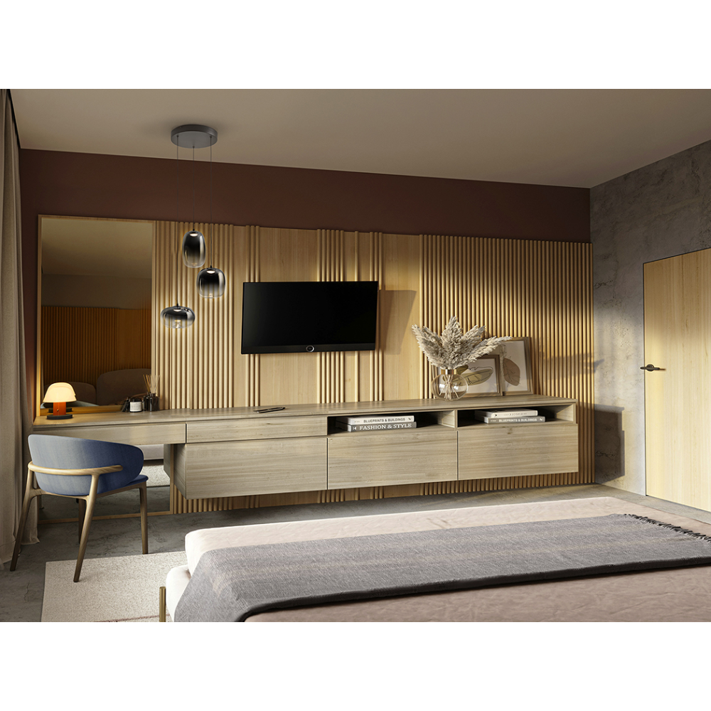 ONICE- LAMPARA 3L NEGRO-SMOKE D30