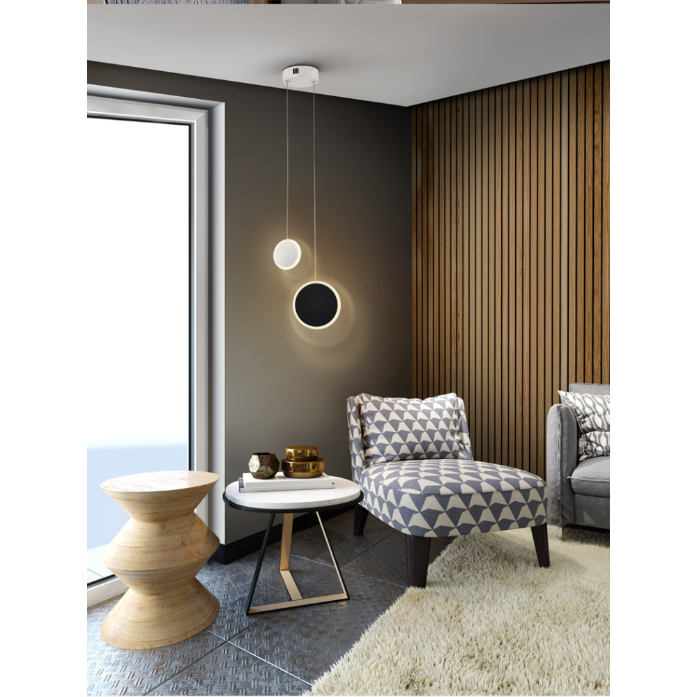 DUO-LAMPARA 2L BLANCO-NEGRO