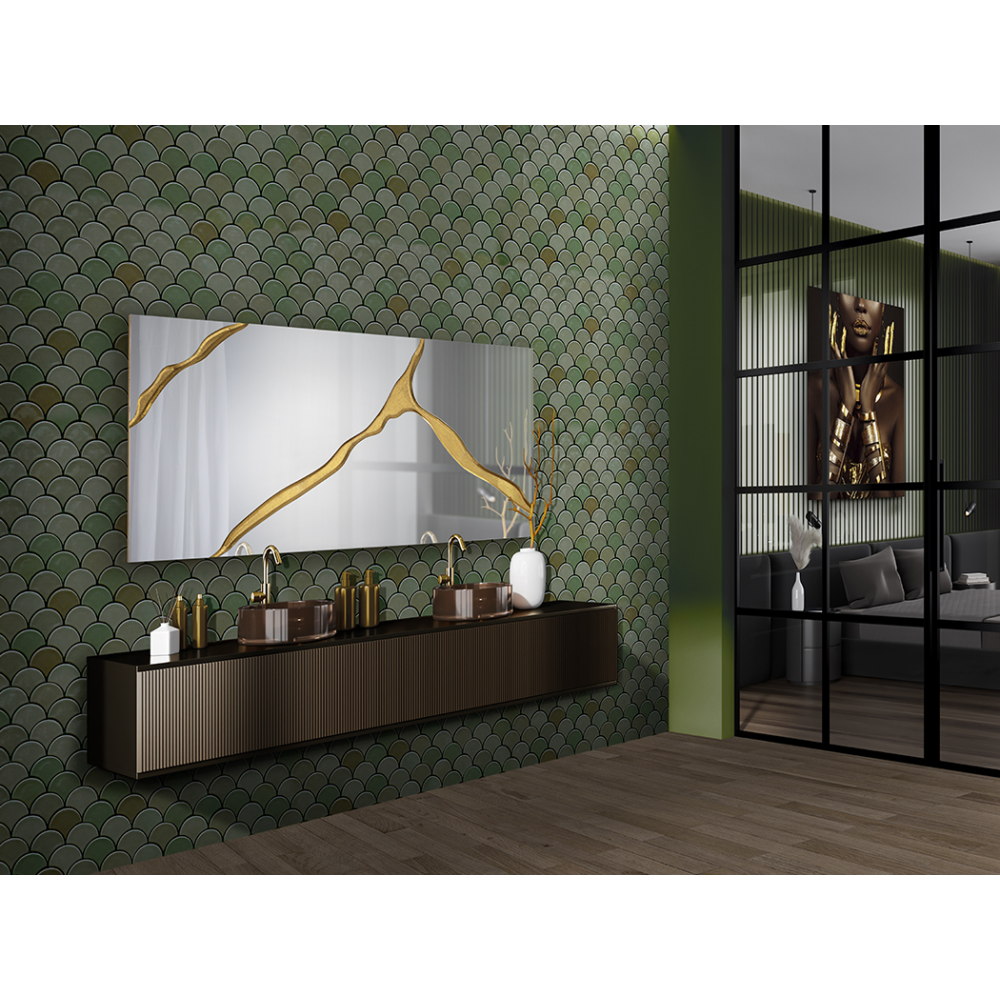 SURCOS II-ESPEJO PAN ORO 80X180