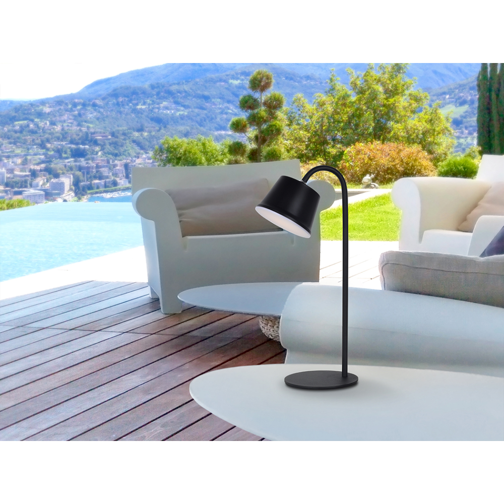 CUCO-SOBREMESA LED NEGRO