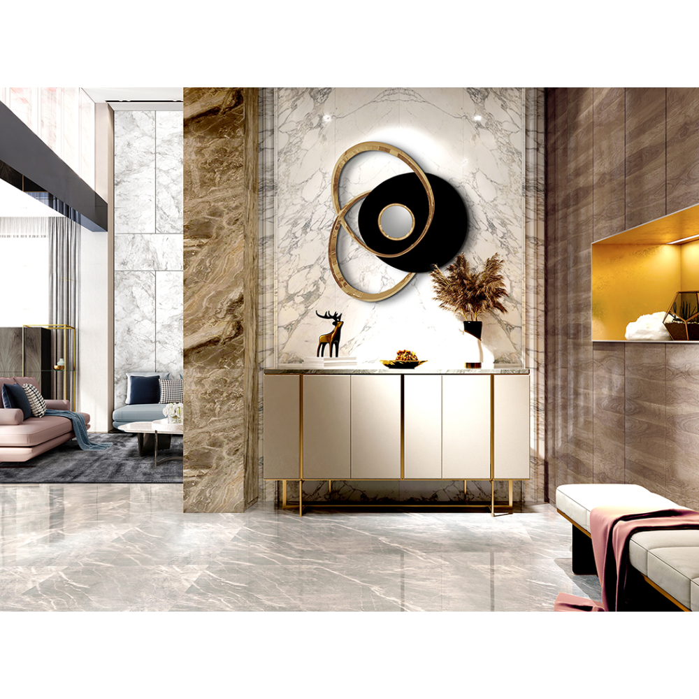 TRIO-ESCULTURA PARED-NEGRO/ORO ROSA