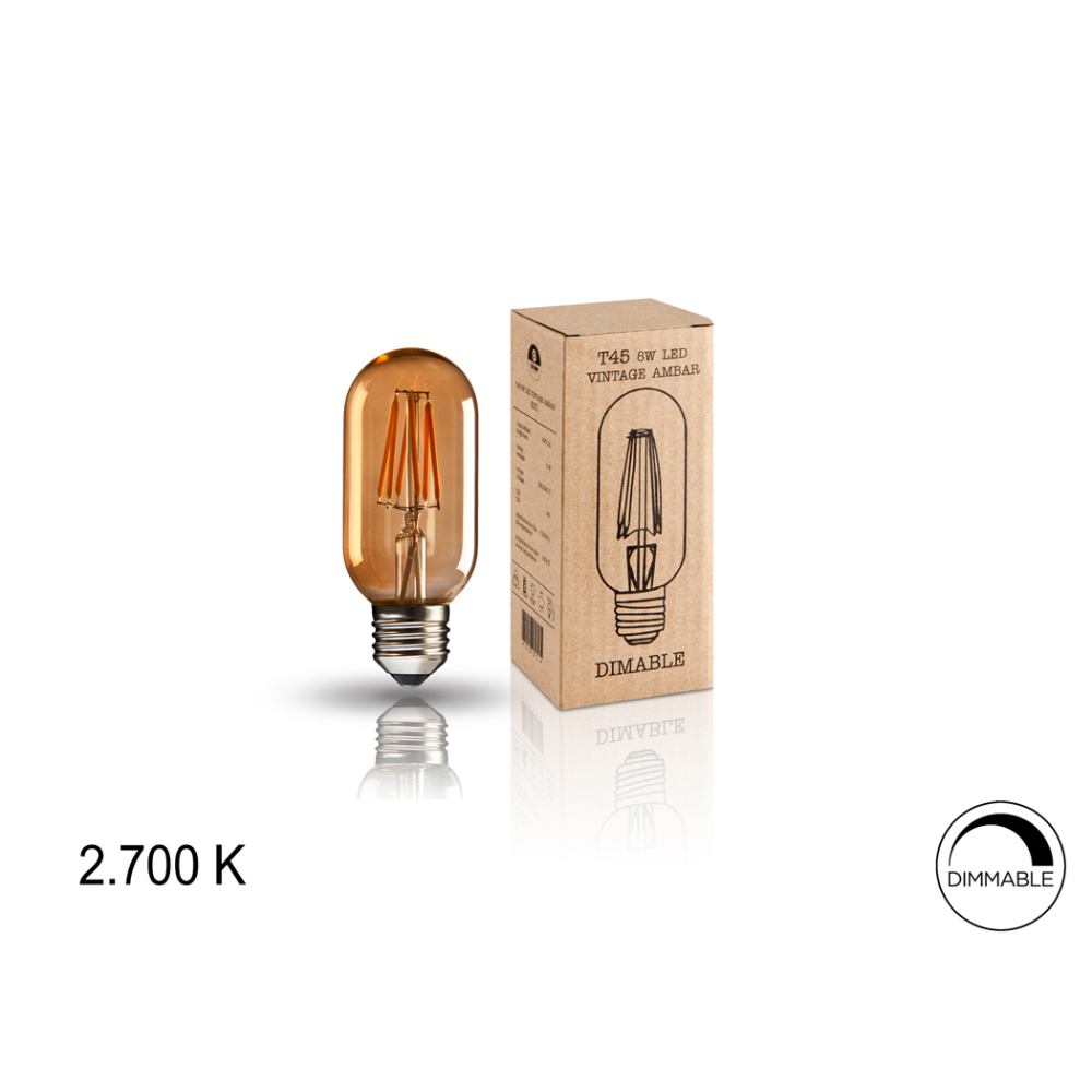 BOMB.LED ?VINTAGE? T45 8W E27