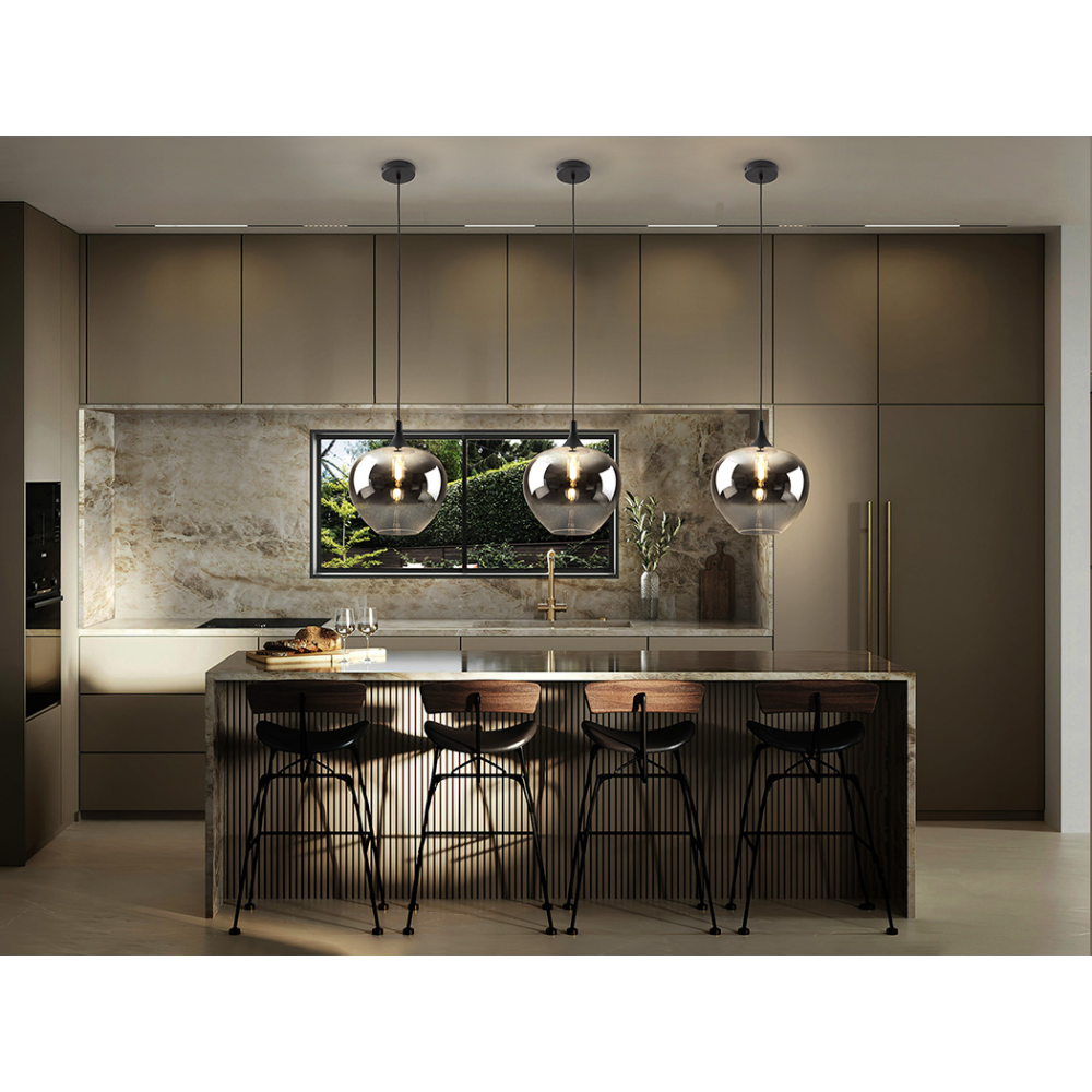 OPAZ-LAMPARA 1L NEGRO/SMOKE D29