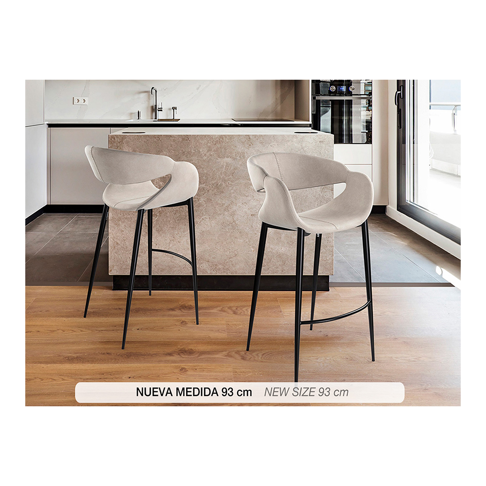 GIRO- TABURETE ALTO PIEDRA-NEGRO