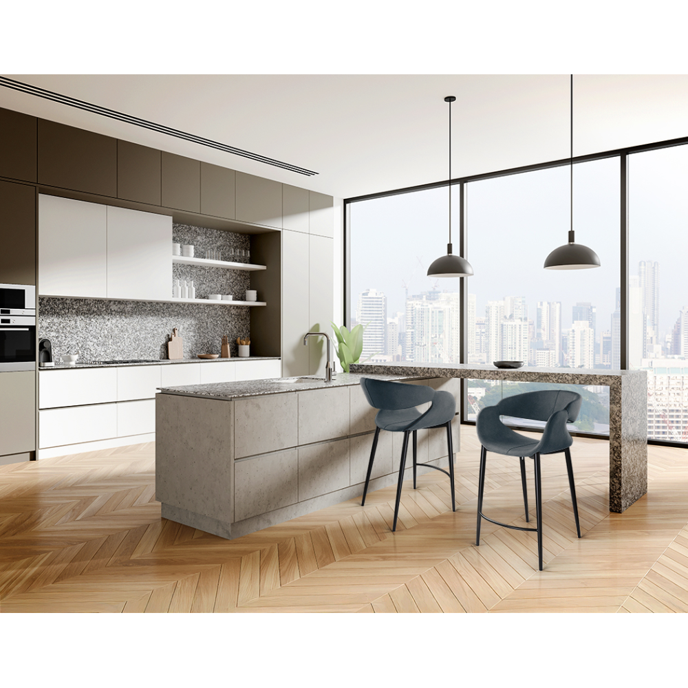 GIRO- TABURETE AZUL OSCURO-NEGRO