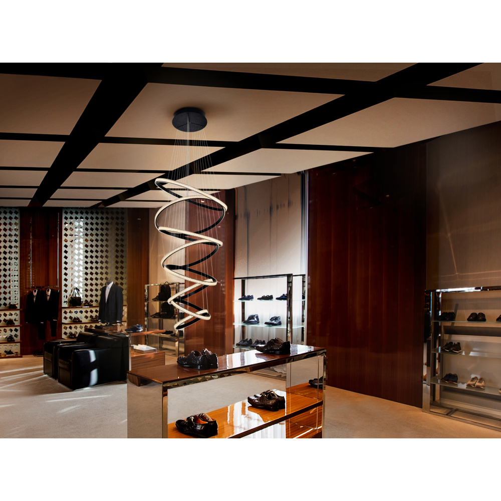 RING-LAMP 8 AROS NEGRO 4000K DIM