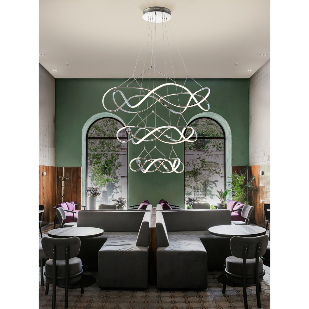 MOLLY-LAMPARA 3 AROS 110D CROMO DIM