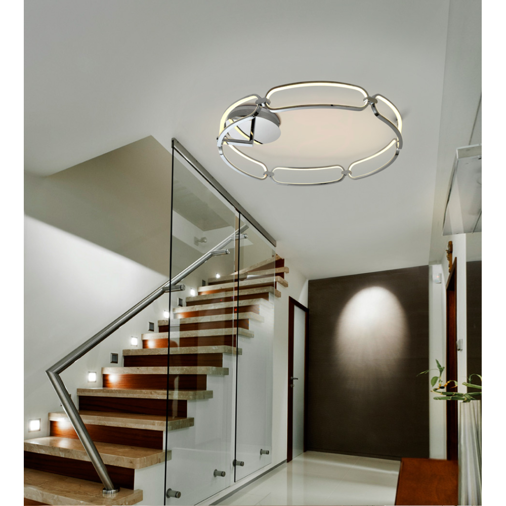 COLETTE-PLAFON LED ?80 CROMO DIM