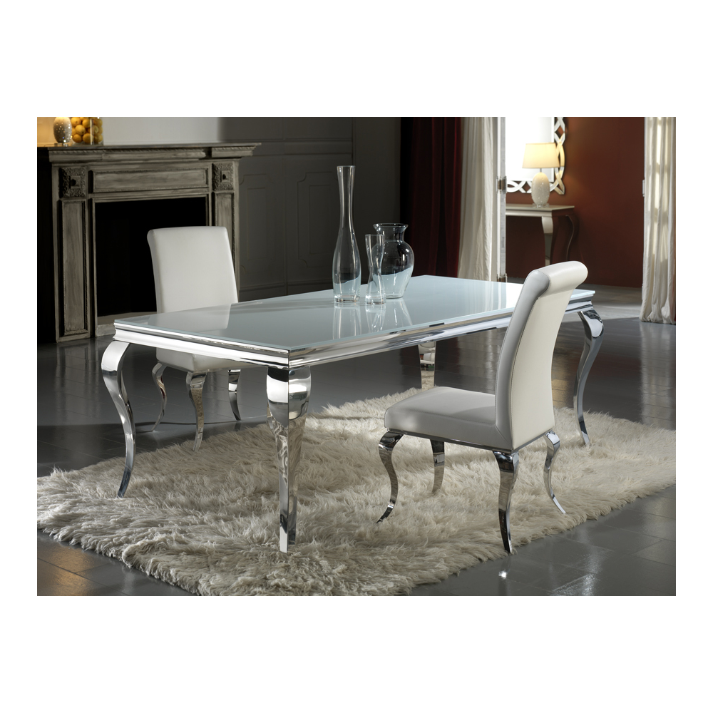 MESA COMEDOR ?BARROQUE? ACERO INOX.