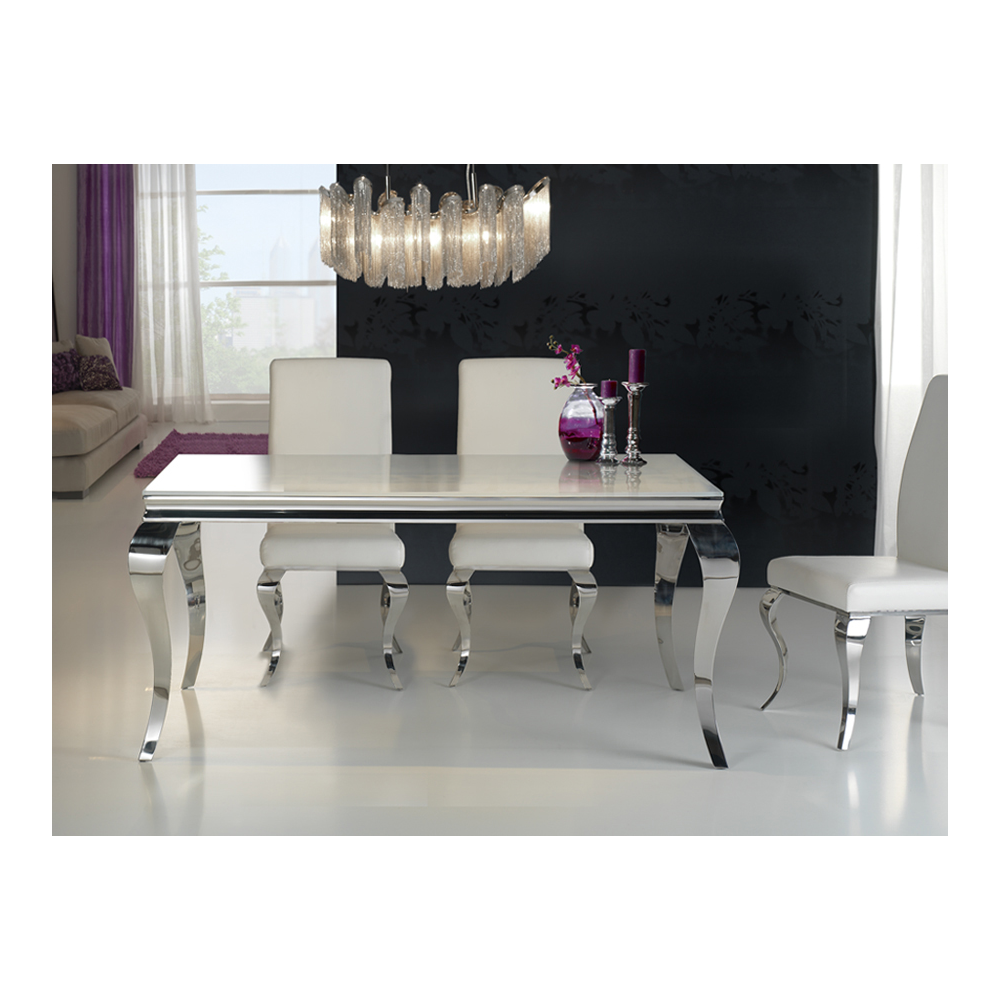 MESA COMEDOR ?BARROQUE? ACERO INOX.