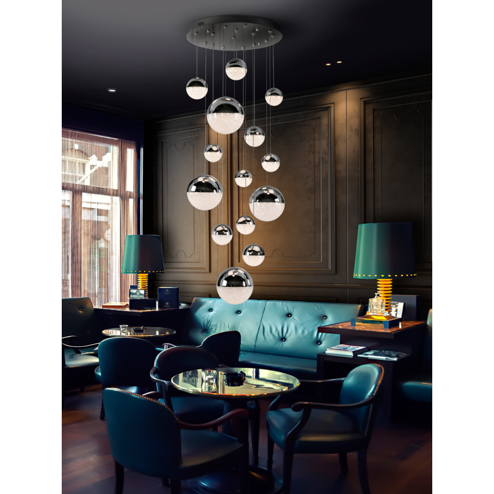 SPHERE-LAMPARA 14L CROMO D60 DIMABLE