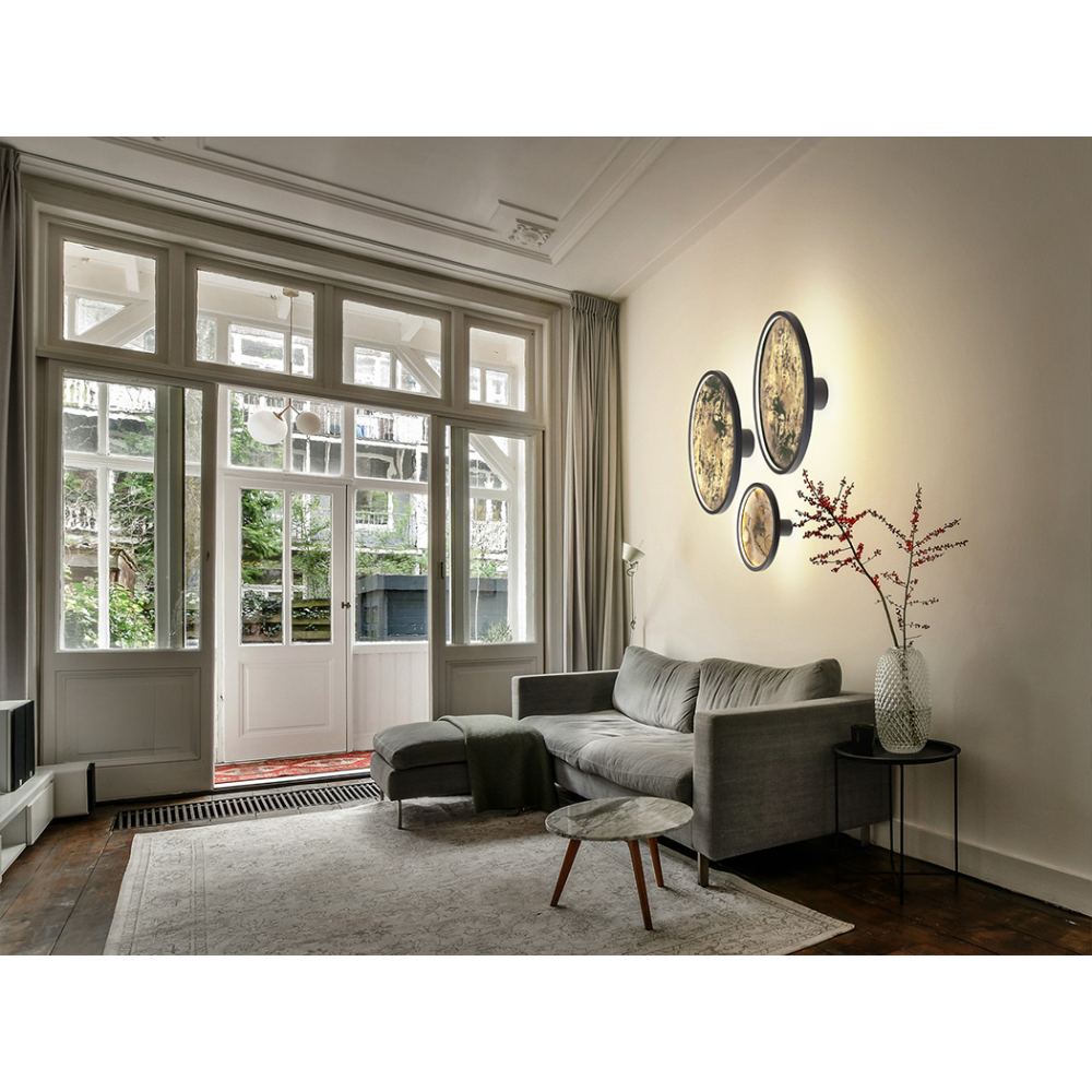 STONE- APLIQUE/PLAFON LED CCT- NEGRO D60