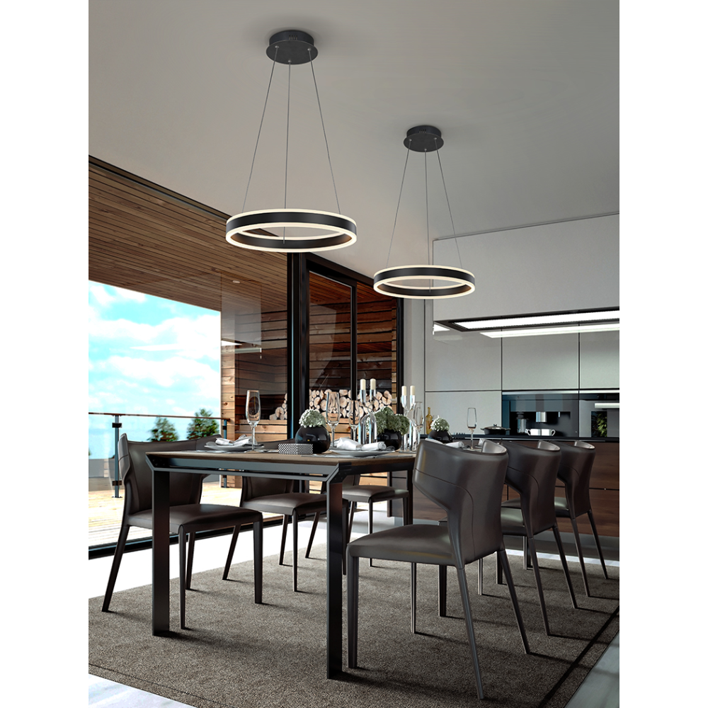 HELIA - LAMPARA LED NEGRO MATE 50D