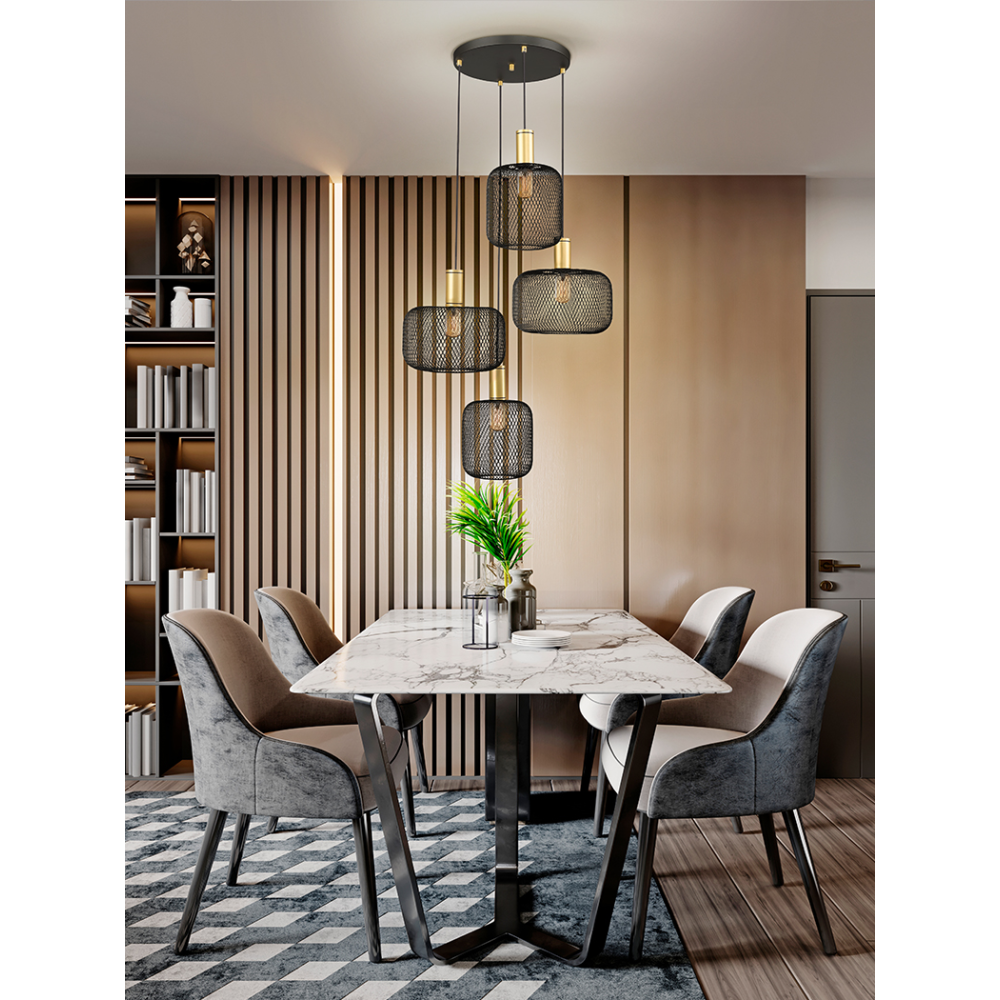 OSIRIS- LAMPARA 4L ORO-NEGRO