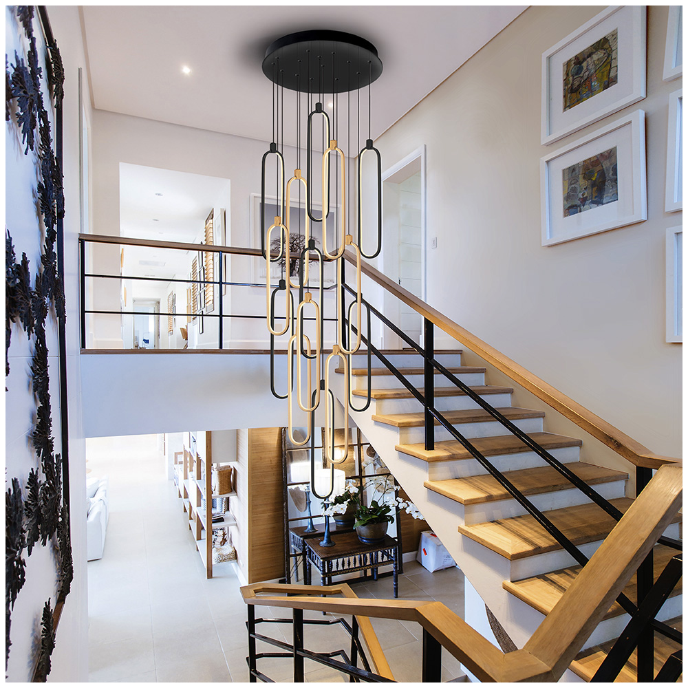 COLETTE-LAMP 14L NEGRO-ORO ROSA DIM